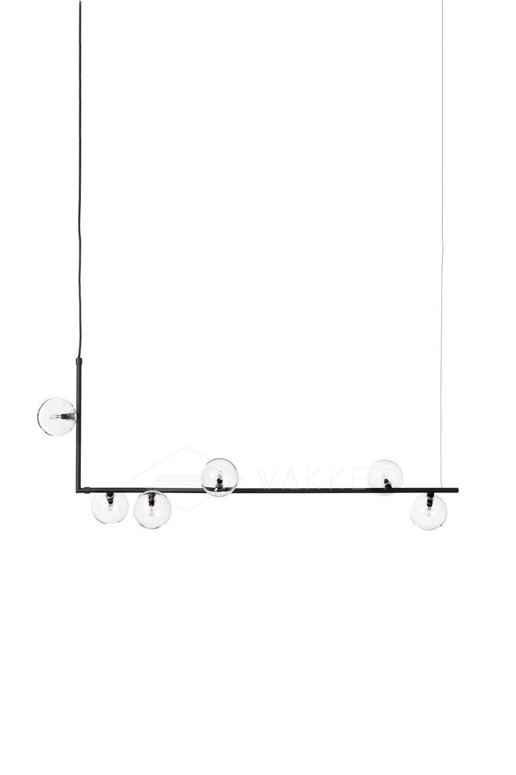 Linear Glass Orb Pendant Light