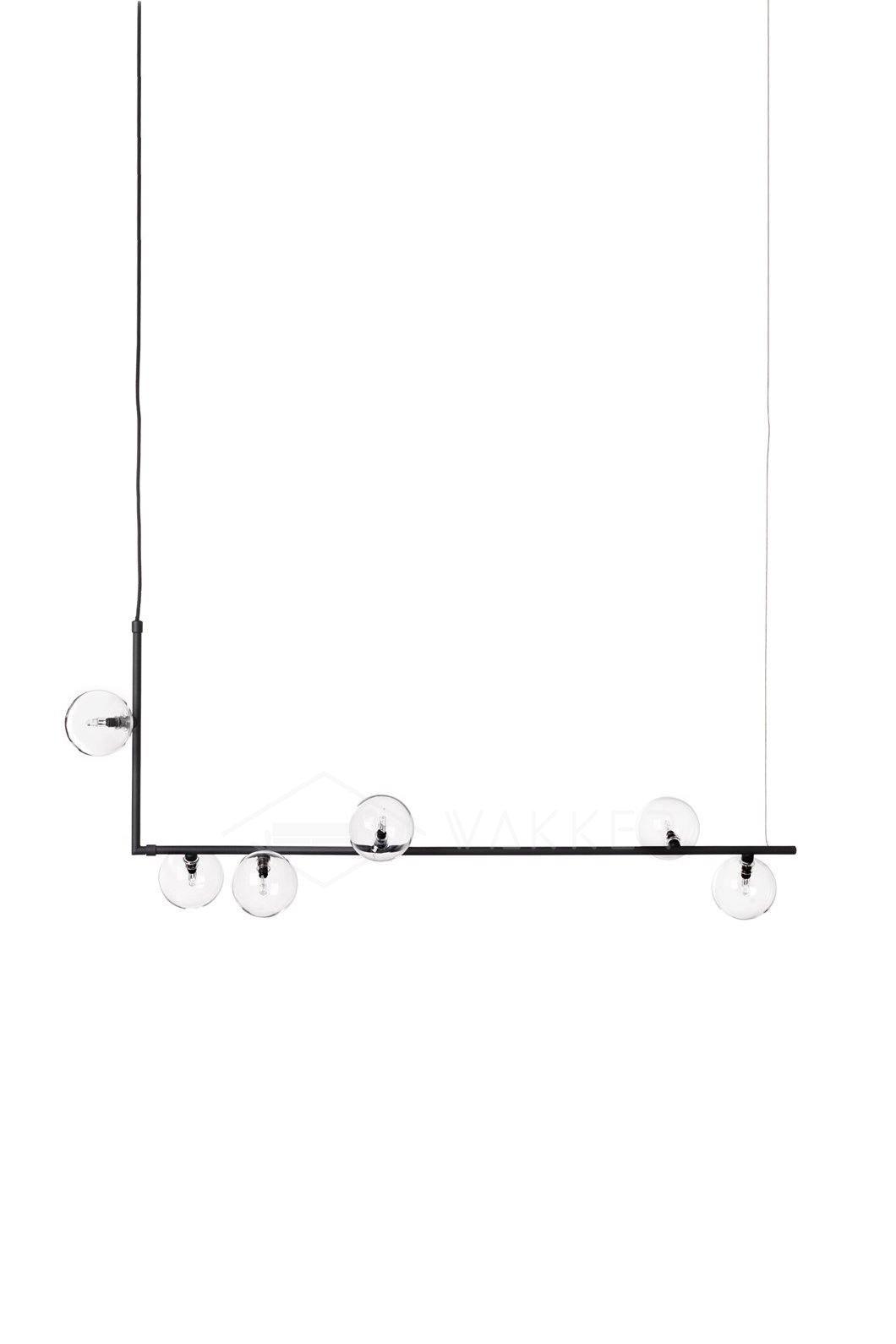 Linear Glass Orb Pendant Light