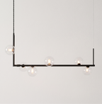 Linear Glass Orb Pendant Light