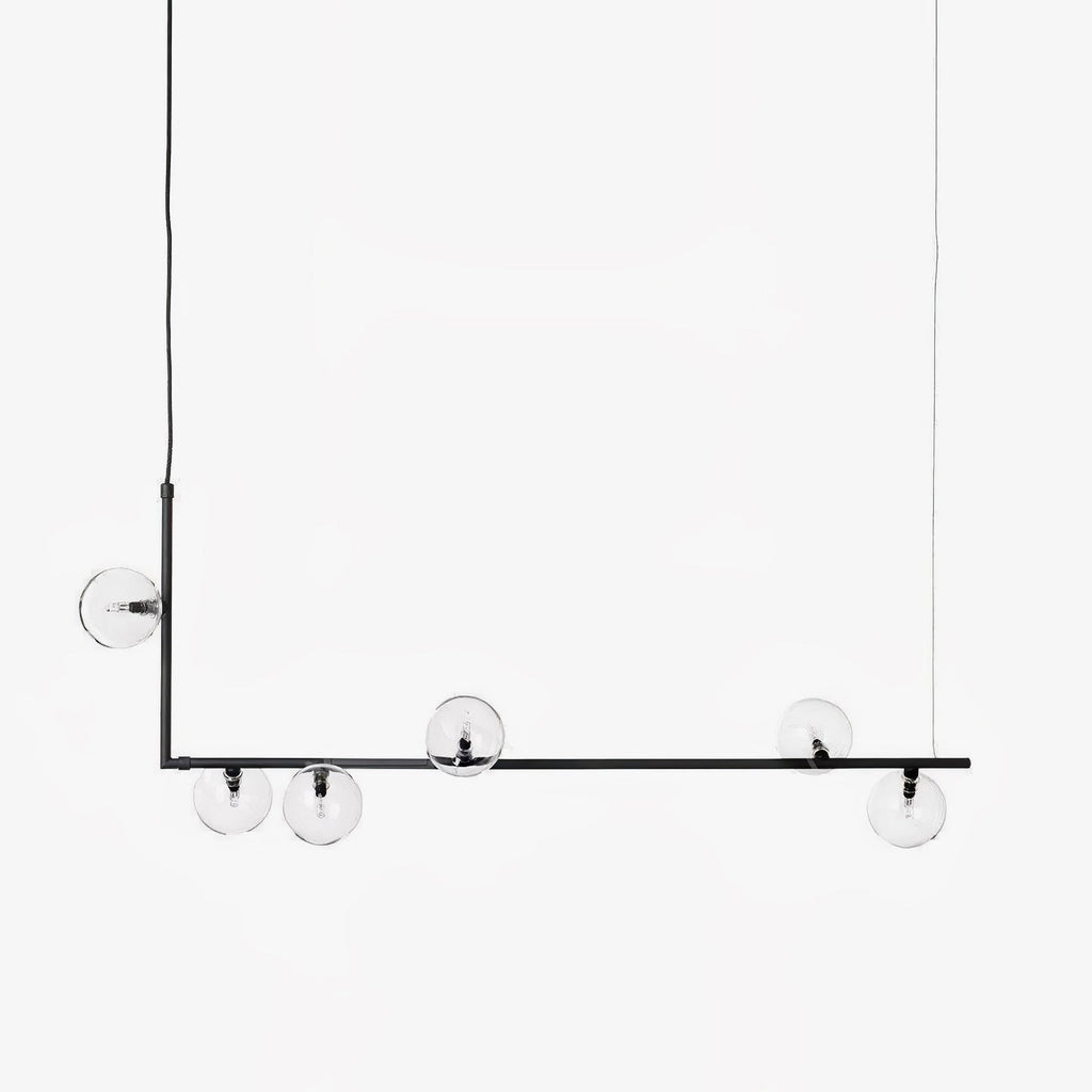 Linear Glass Orb Pendant Light
