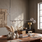 Linear Glass Orb Pendant Light