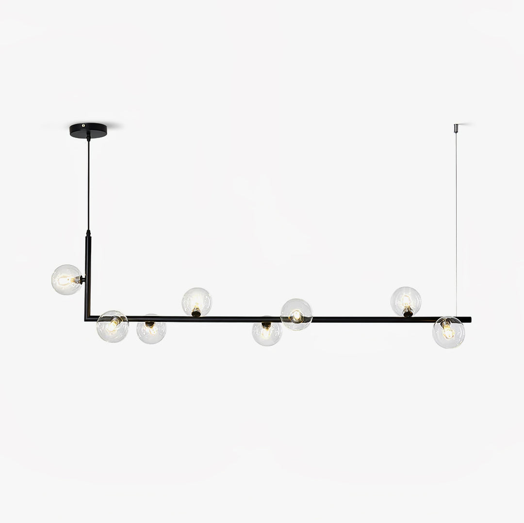 Linear Glass Orb Pendant Light
