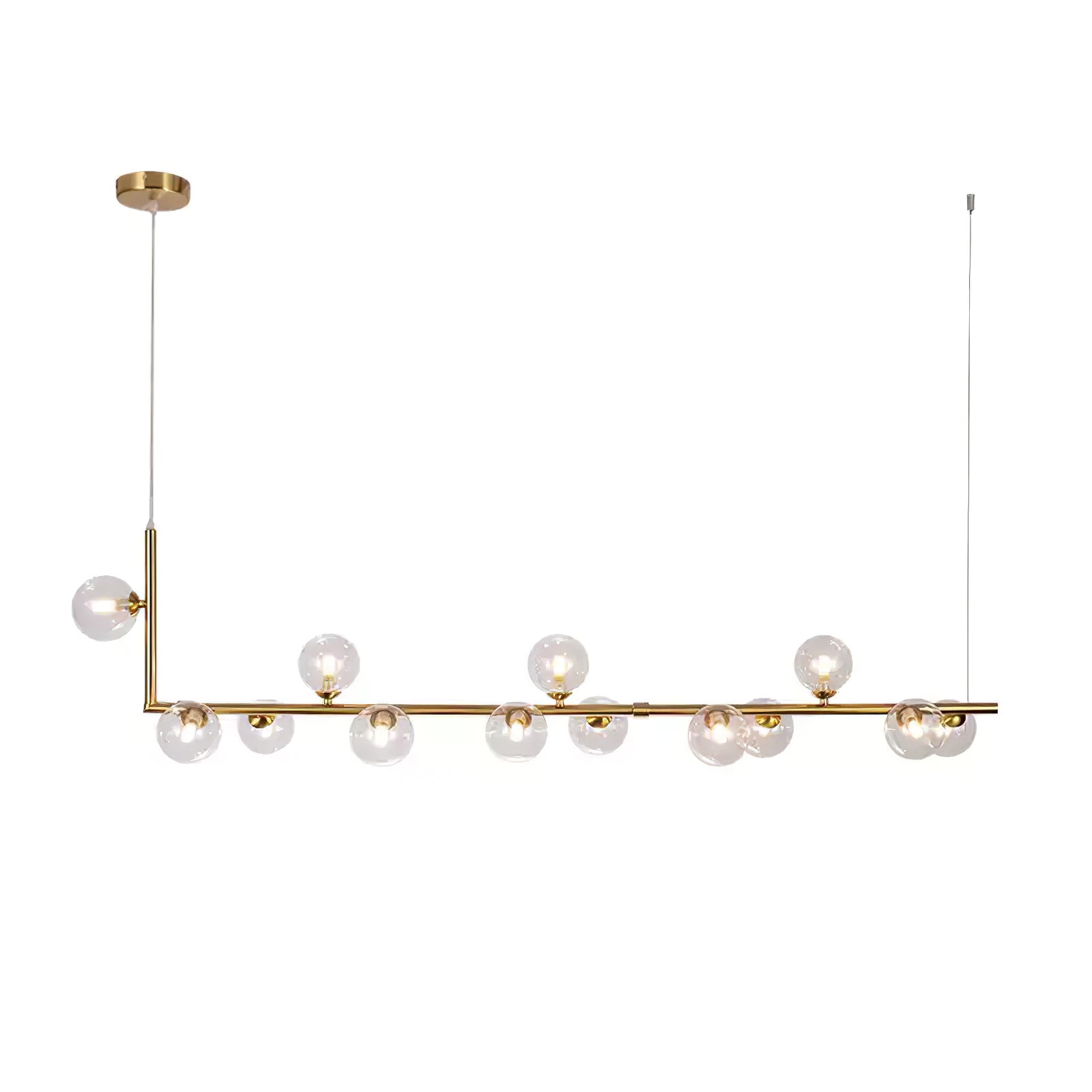 Linear Glass Orb Pendant Light