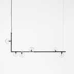 Linear Glass Orb Pendant Light