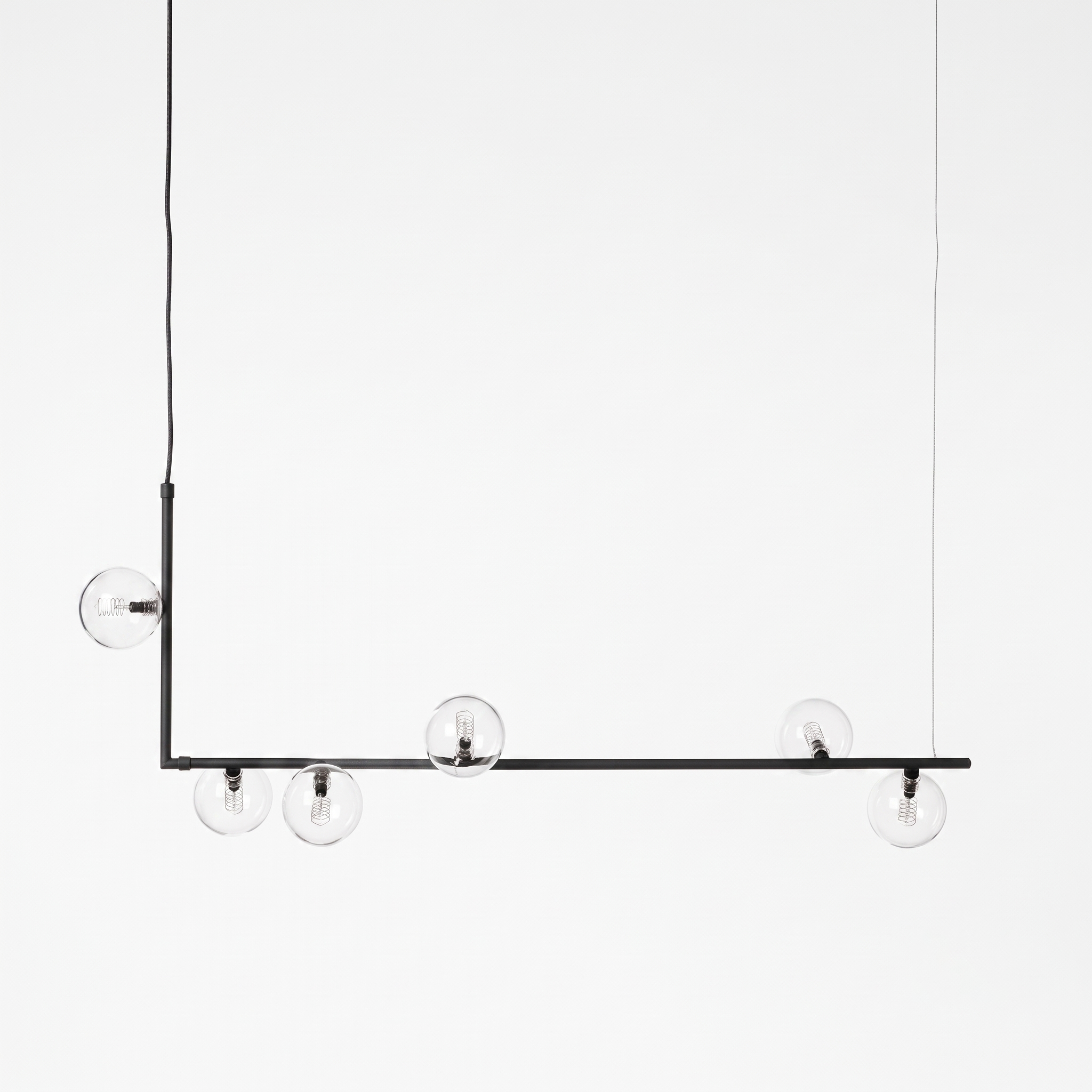 Linear Glass Orb Pendant Light