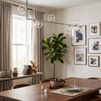 Linear Glass Orb Pendant Light