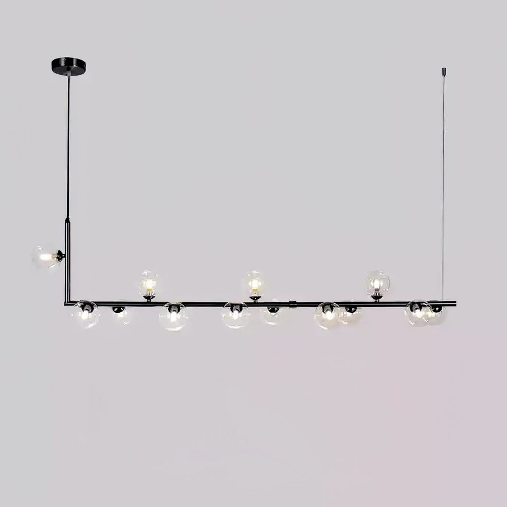 Linear Glass Orb Pendant Light