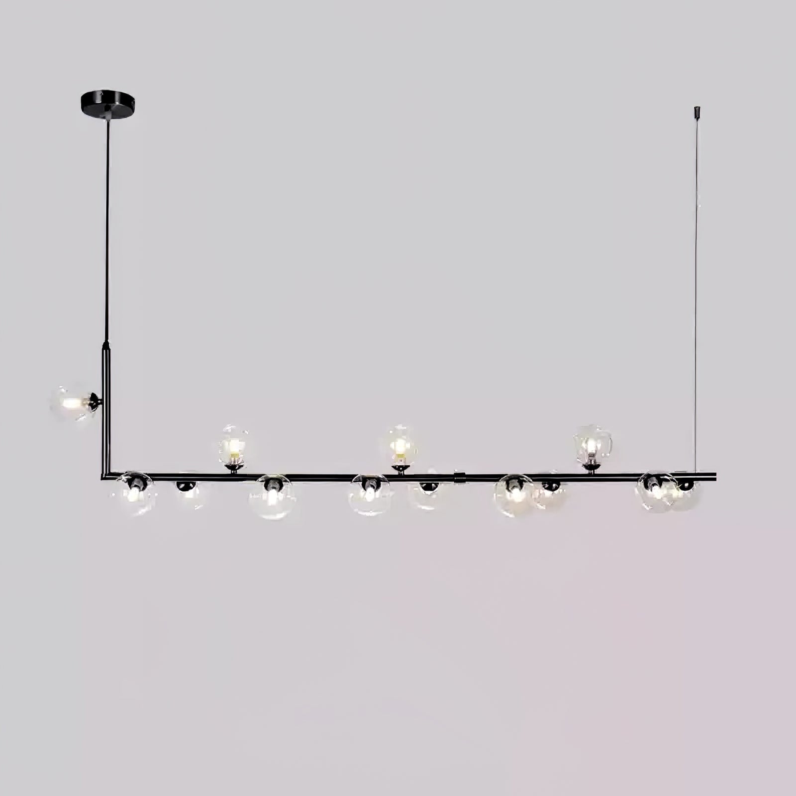 Linear Glass Orb Pendant Light