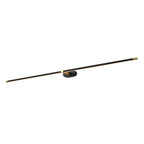 Modern Black and Brass Linear Picture Light on Pure White Background