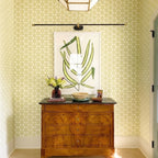 Modern Linear Picture Light Over Entryway Console Table