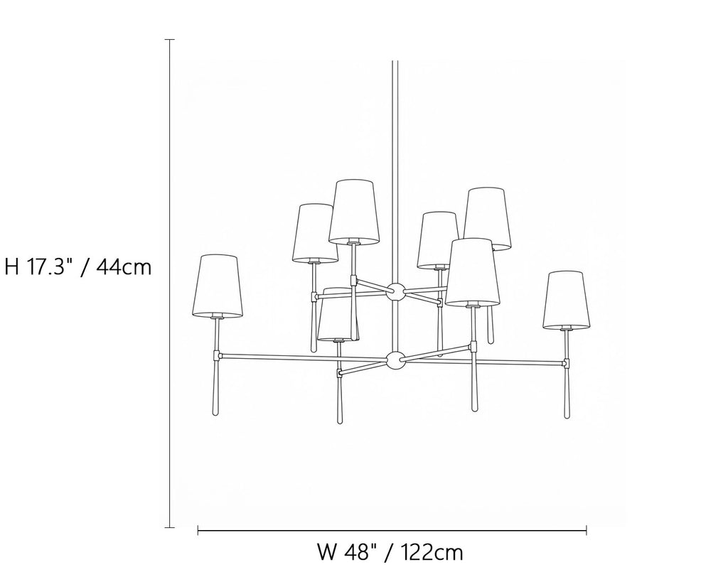 Linear Spoke Chandelier