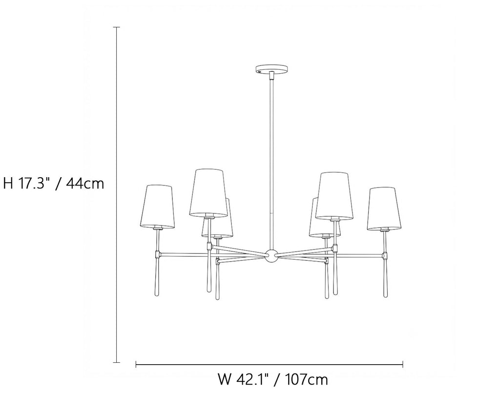 Linear Spoke Chandelier