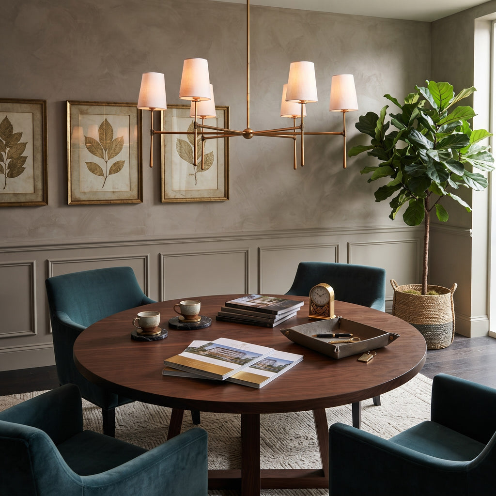 Linear Spoke Chandelier