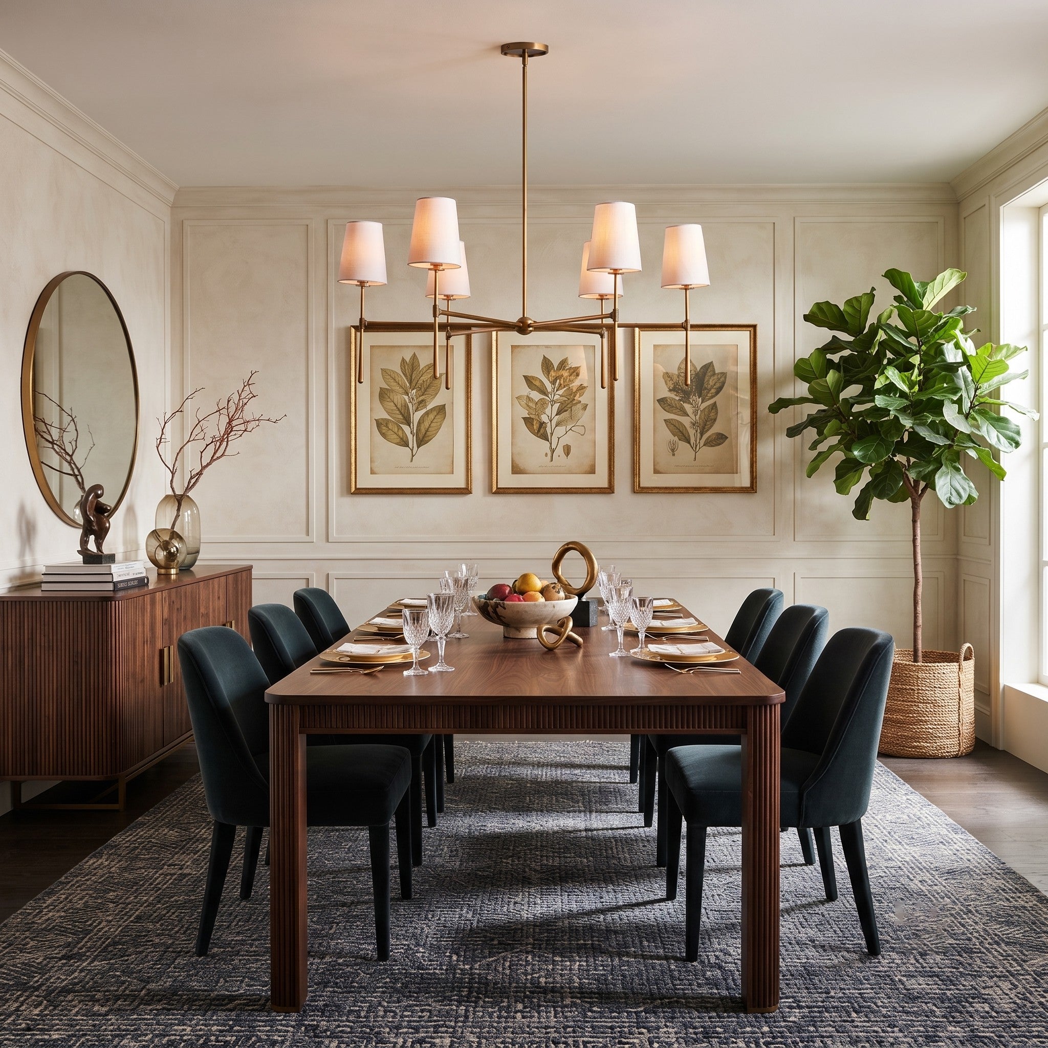 Linear Spoke Chandelier