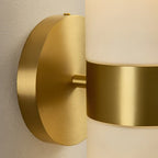 Detail View of Brass Wall Mounting Plate and Central Support Ring