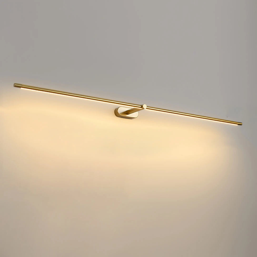 Illuminated Modern Brass Mixed Color Linear Light Studio Display