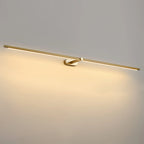 Illuminated Modern Brass Linear LED Light Studio Shot