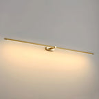 Illuminated Modern Brass Linear Picture Light Studio Display