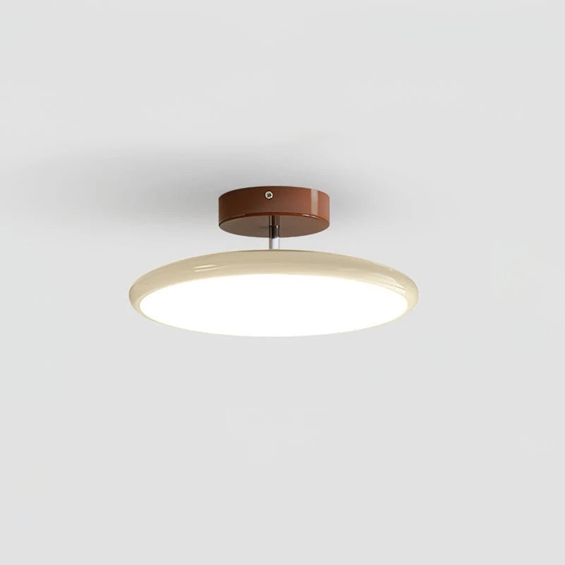 Warm Illuminated Modern Green Ceiling Light Studio Shot