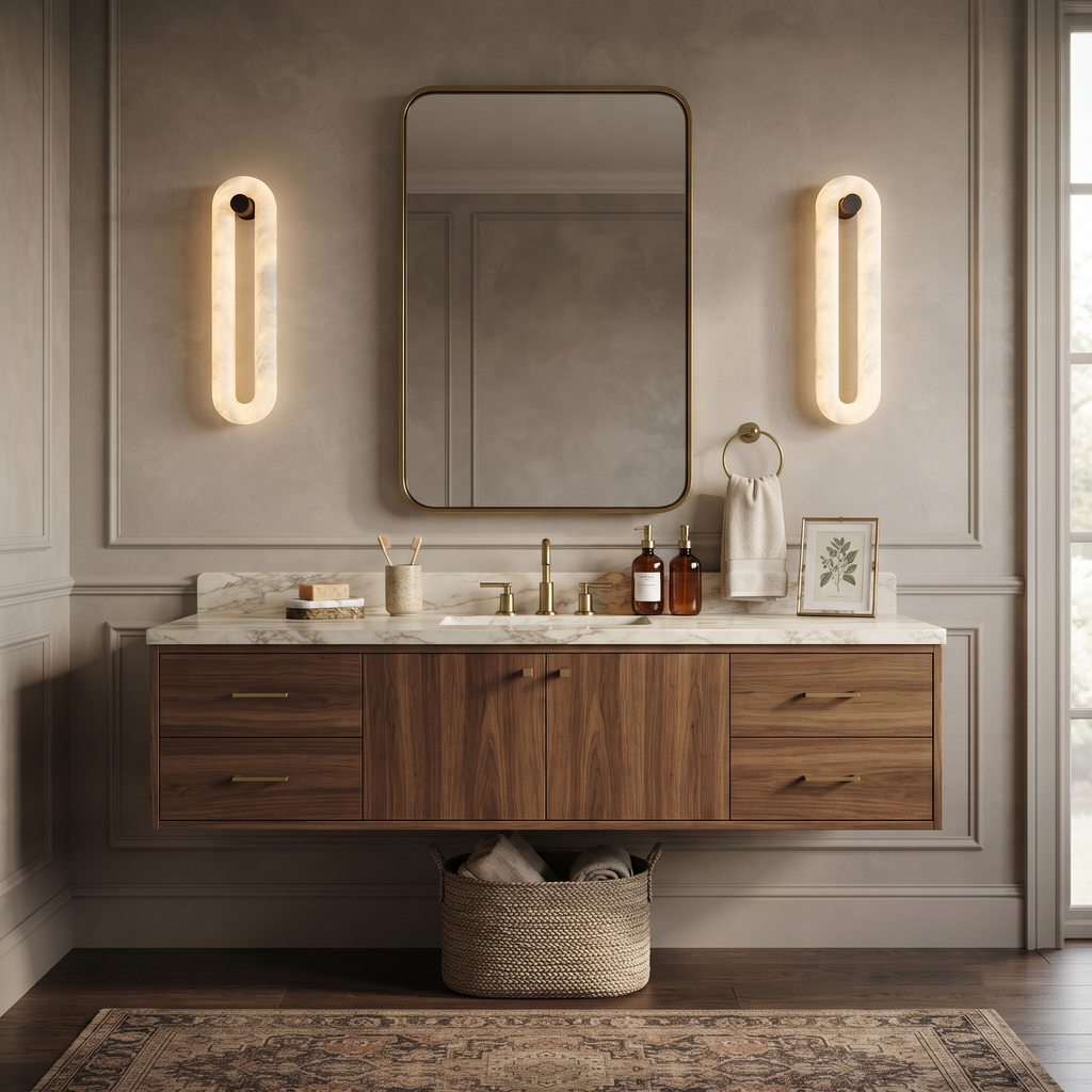 Loop Alabaster Linear Sconce