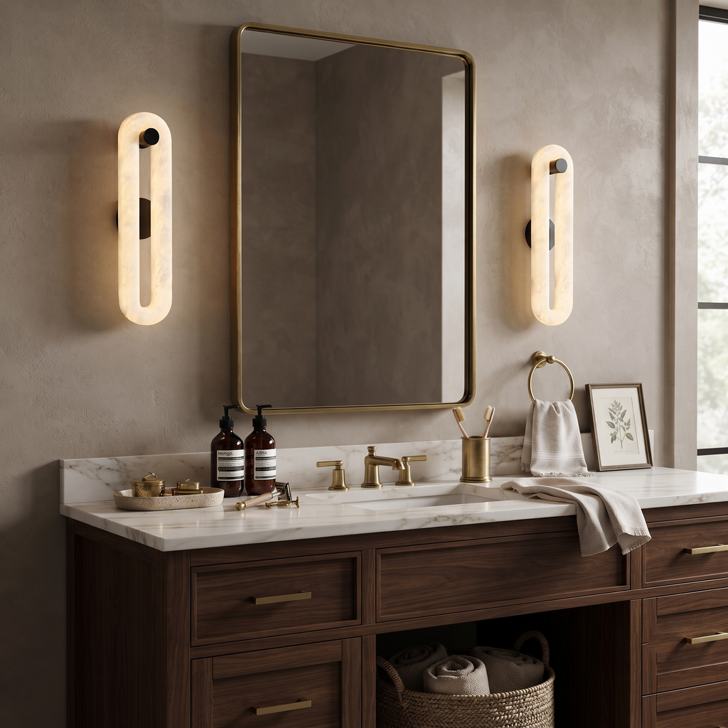 Loop Alabaster Linear Sconce