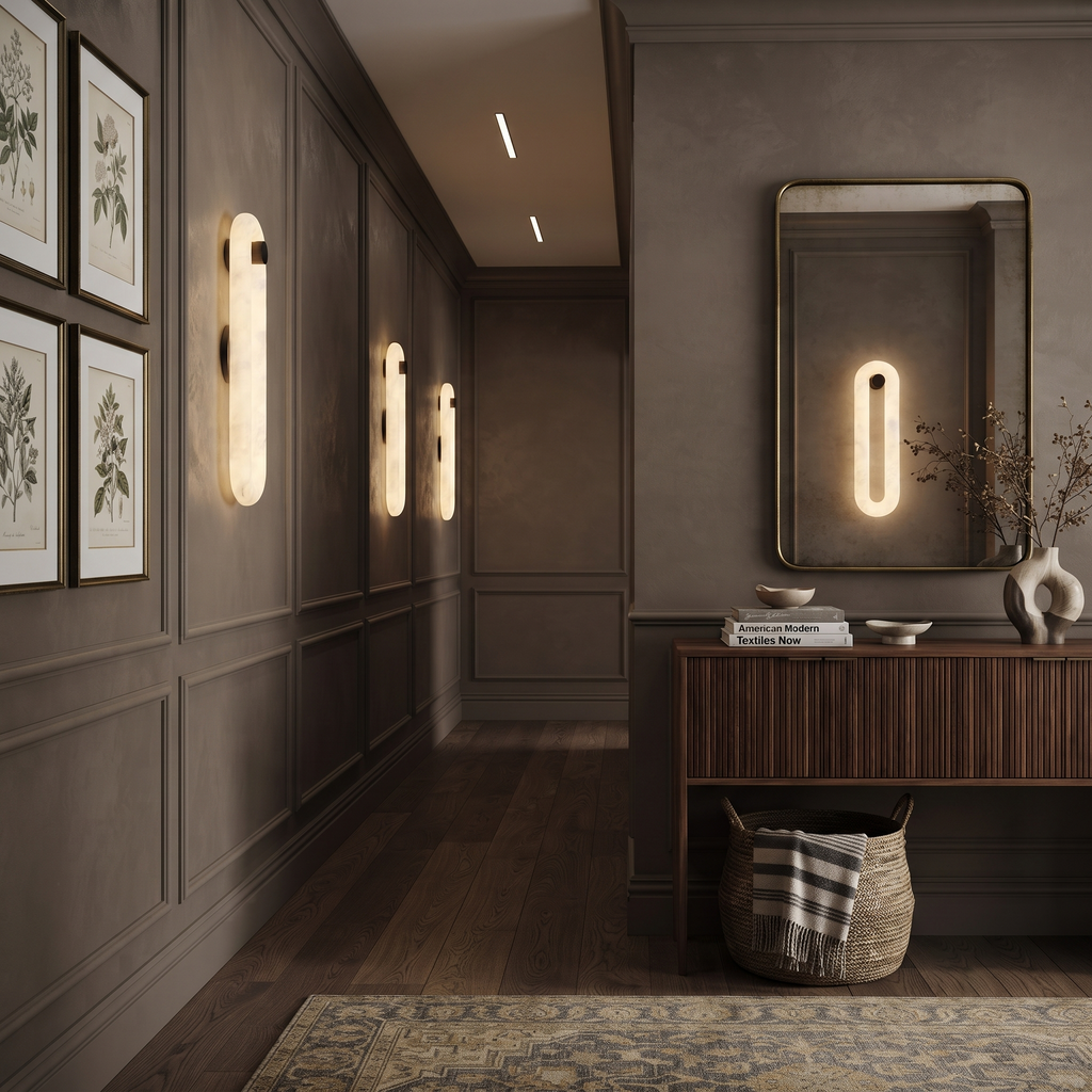 Loop Alabaster Linear Sconce