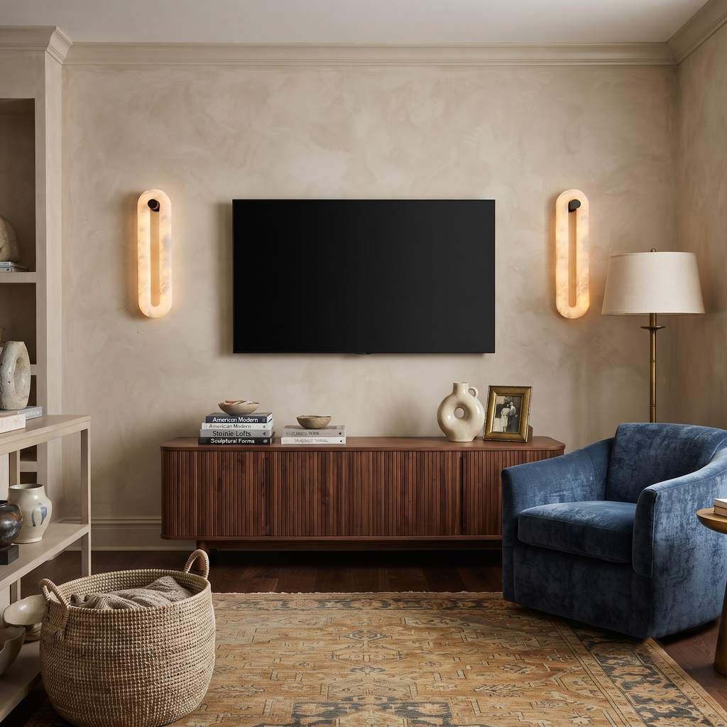Loop Alabaster Linear Sconce
