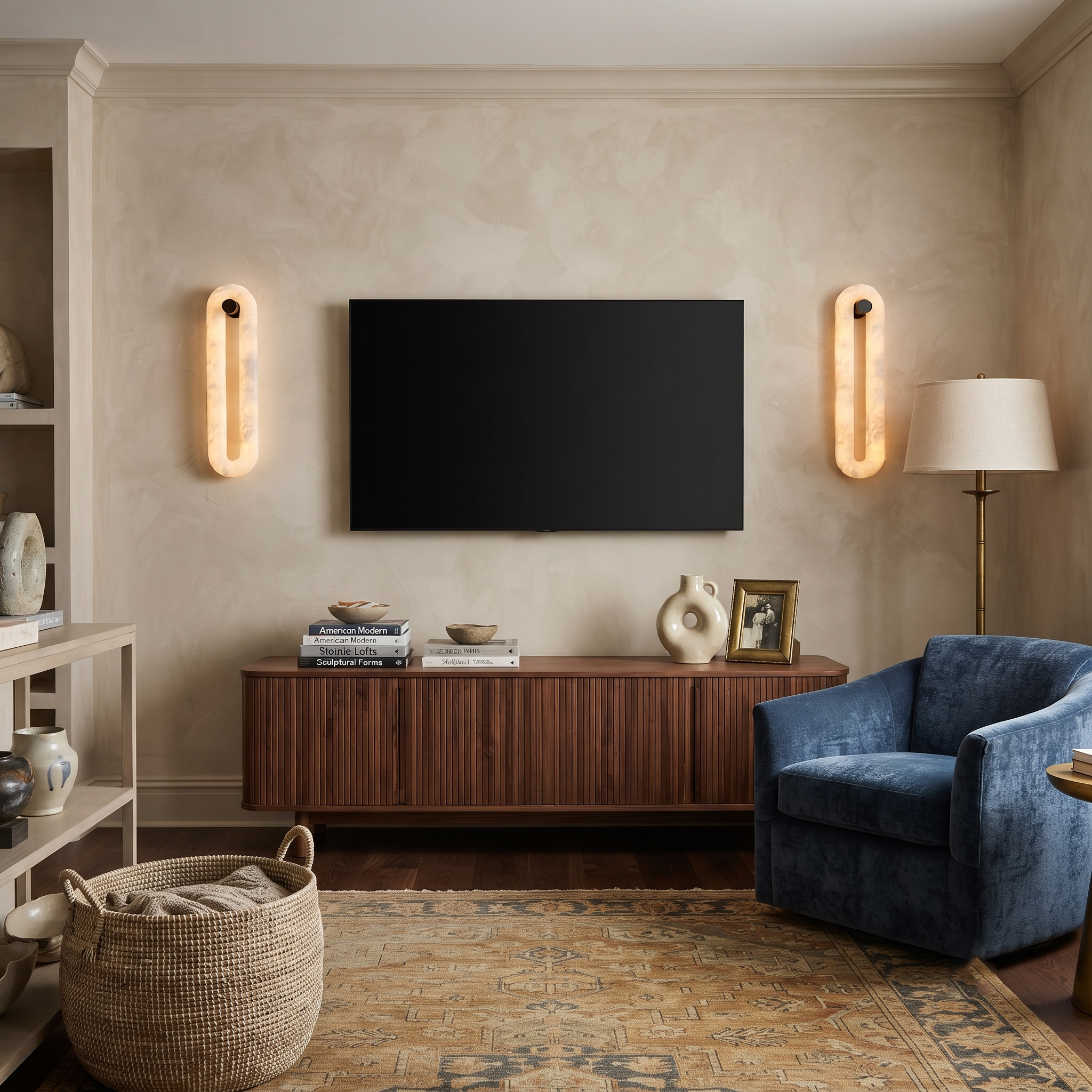 Loop Alabaster Linear Sconce