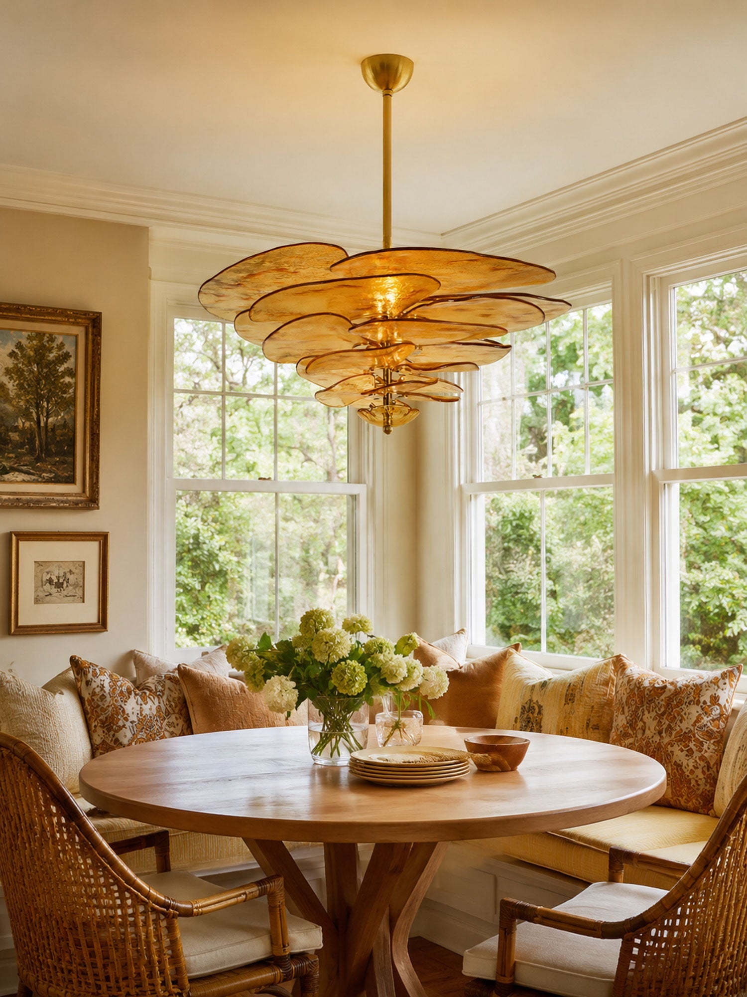 Lotus Leaf Murano Chandelier