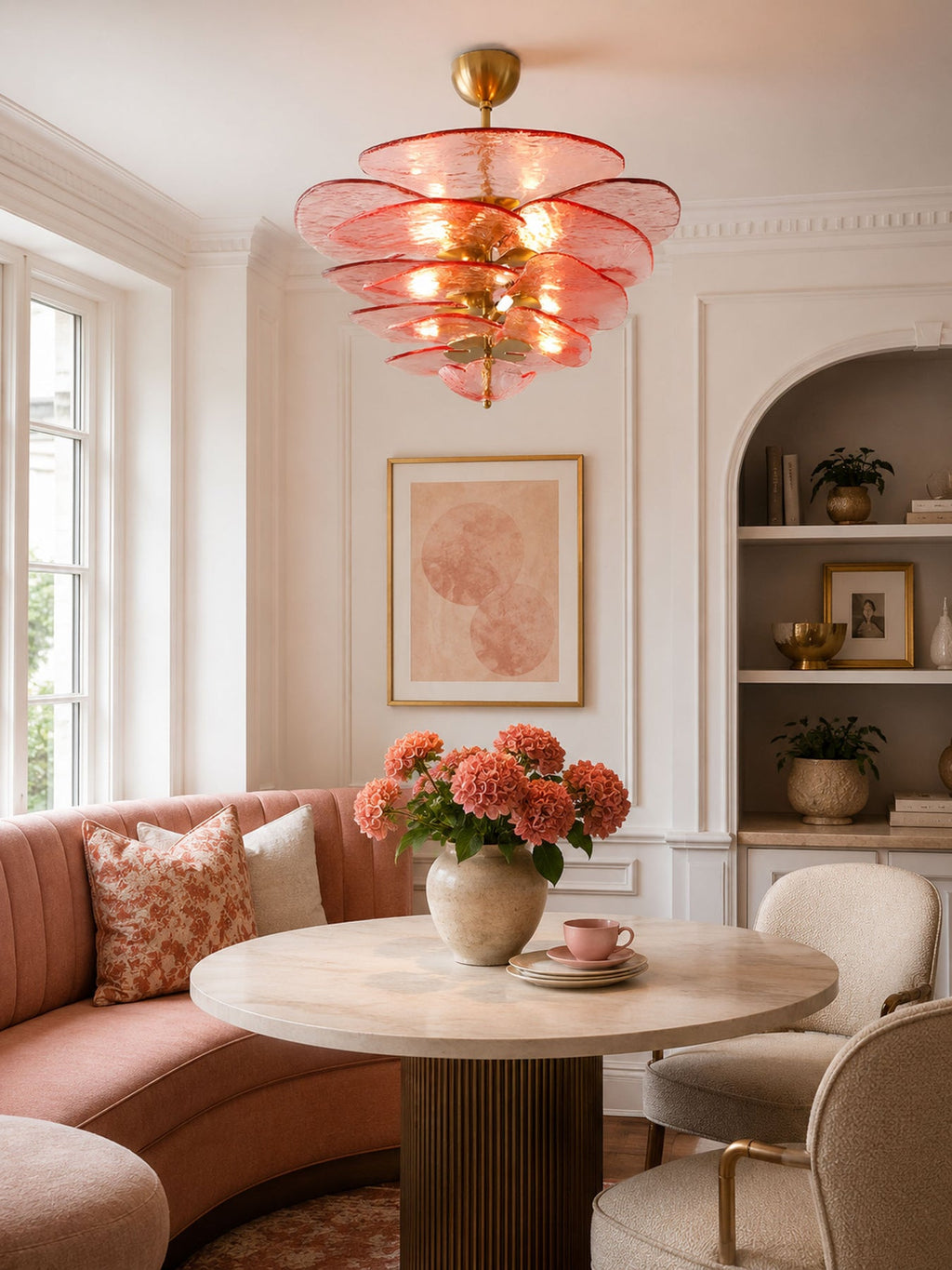 Lotus Leaf Murano Chandelier