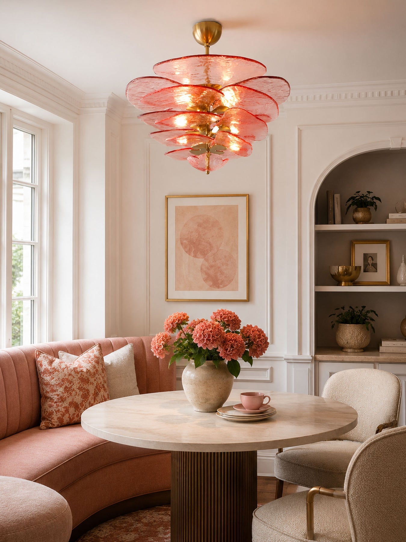 Lotus Leaf Murano Chandelier
