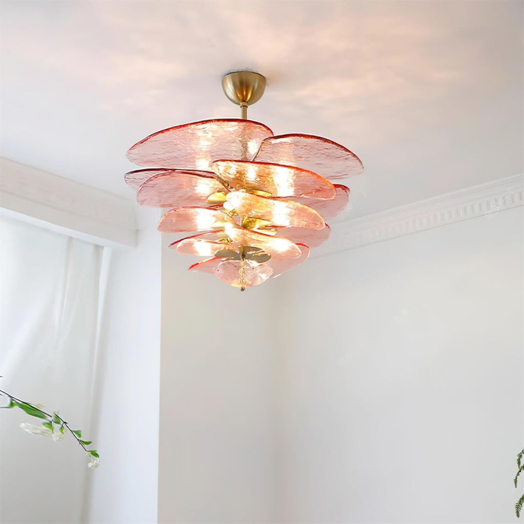 Lotus Leaf Murano Chandelier