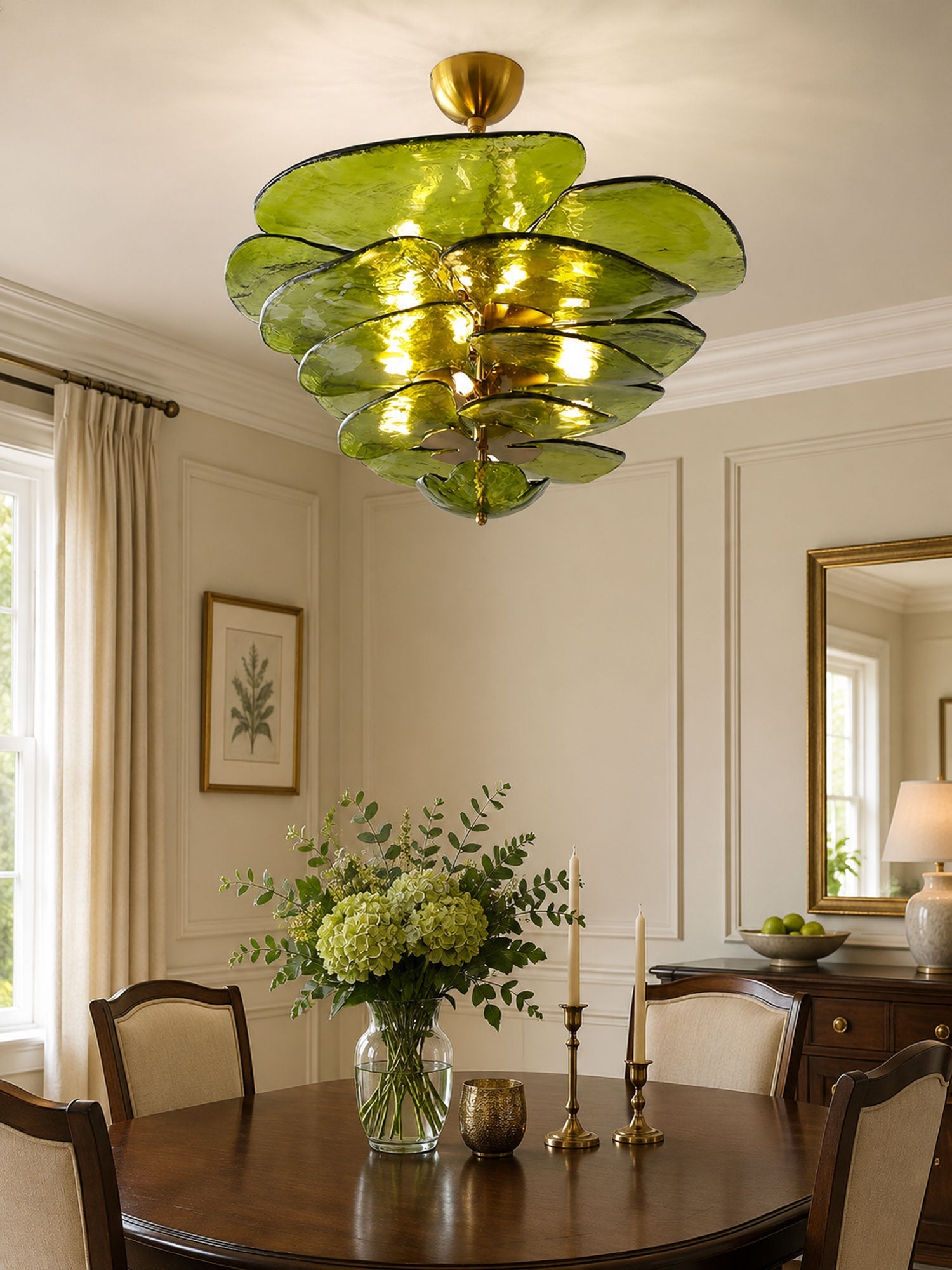 Lotus Leaf Murano Chandelier