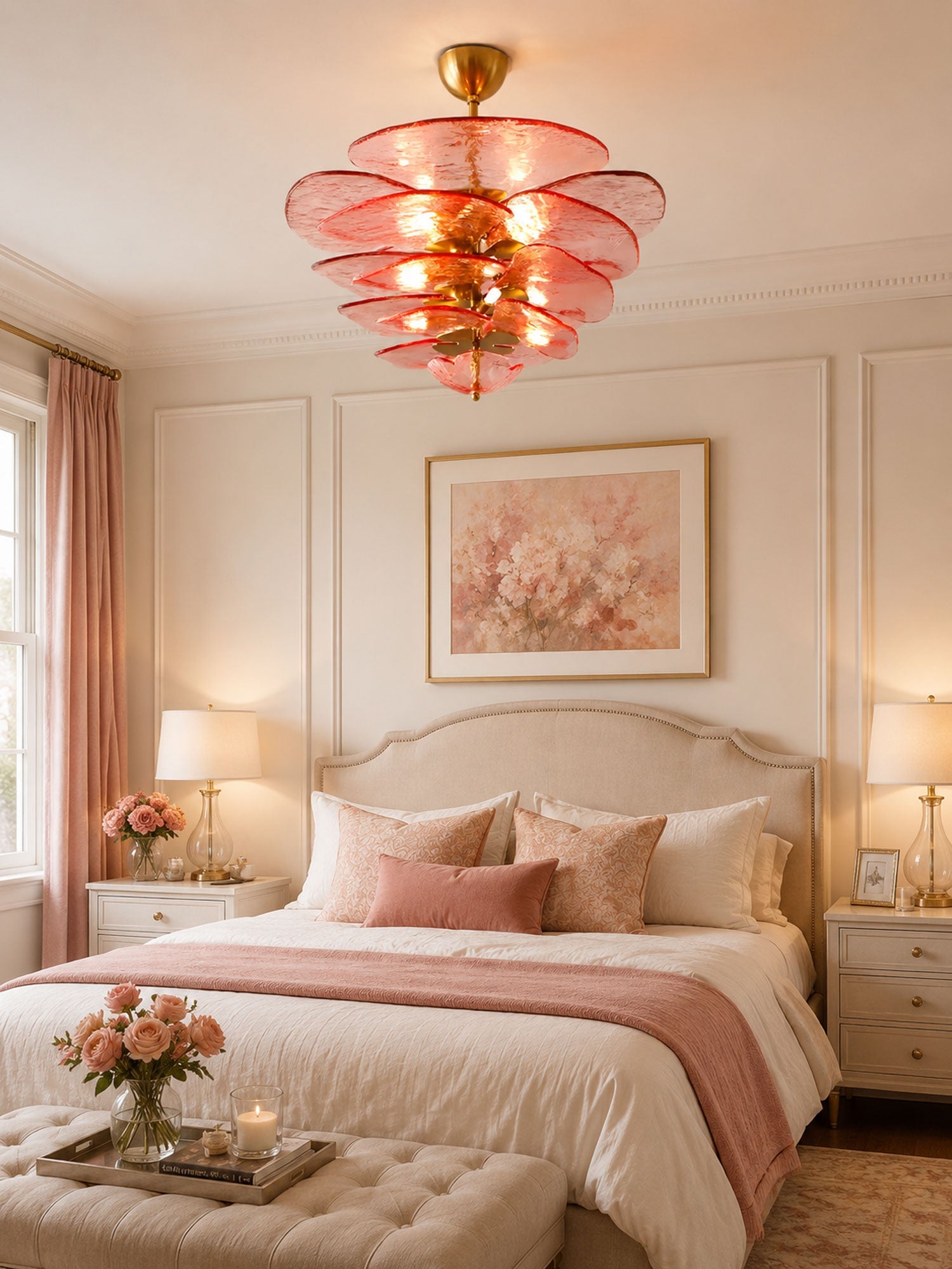 Lotus Leaf Murano Chandelier