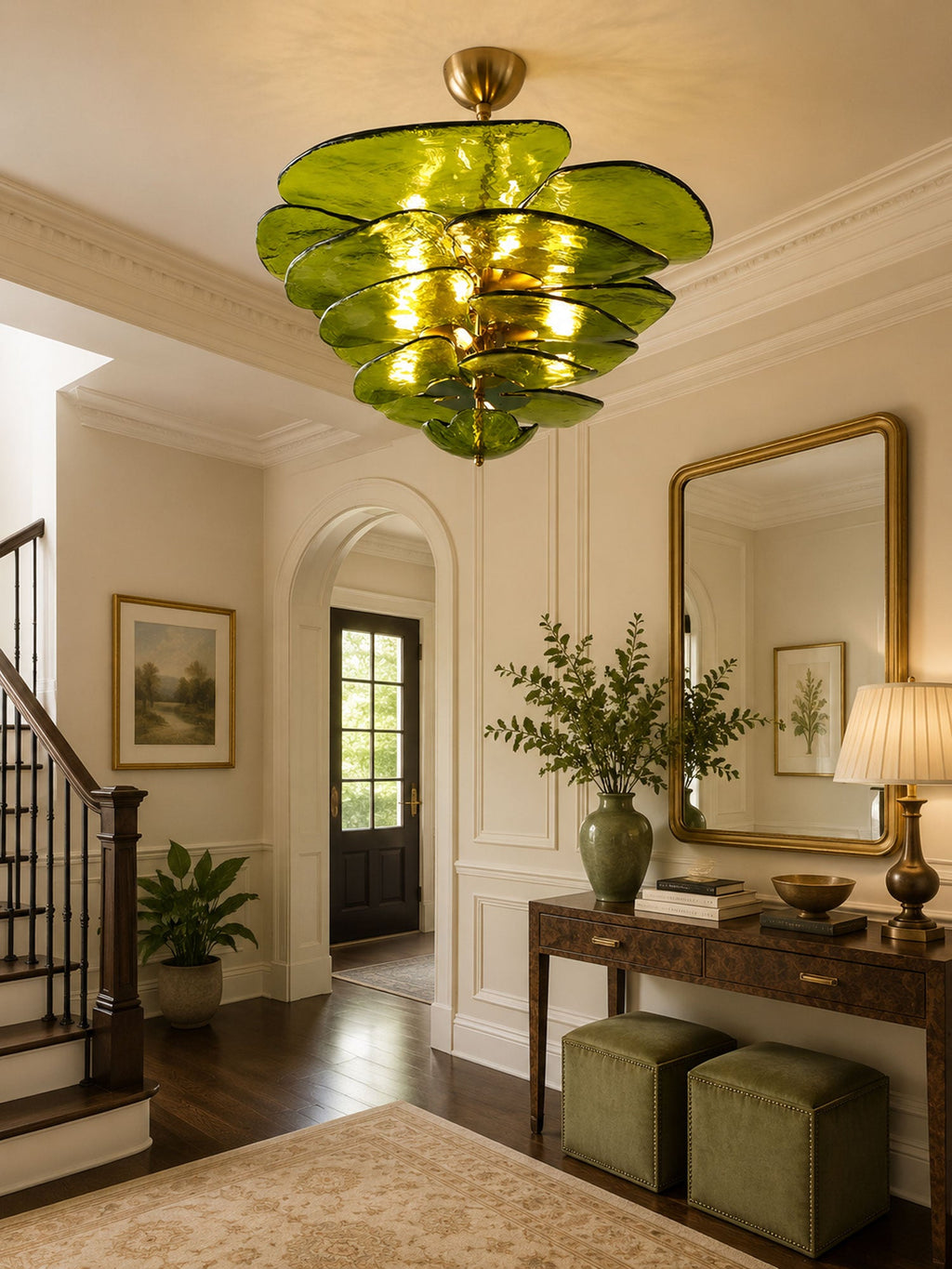 Lotus Leaf Murano Chandelier