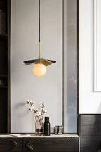 Modern Art Glass Pendant Light in Hallway Corridor