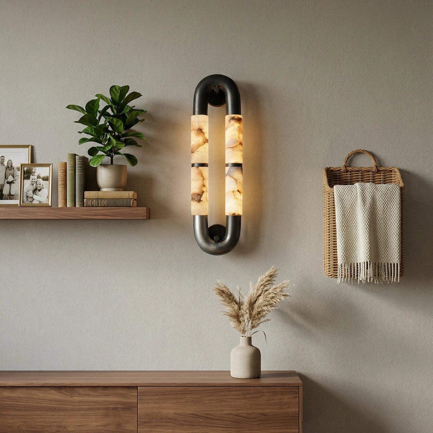 Luma Arc Alabaster Wall Lamp