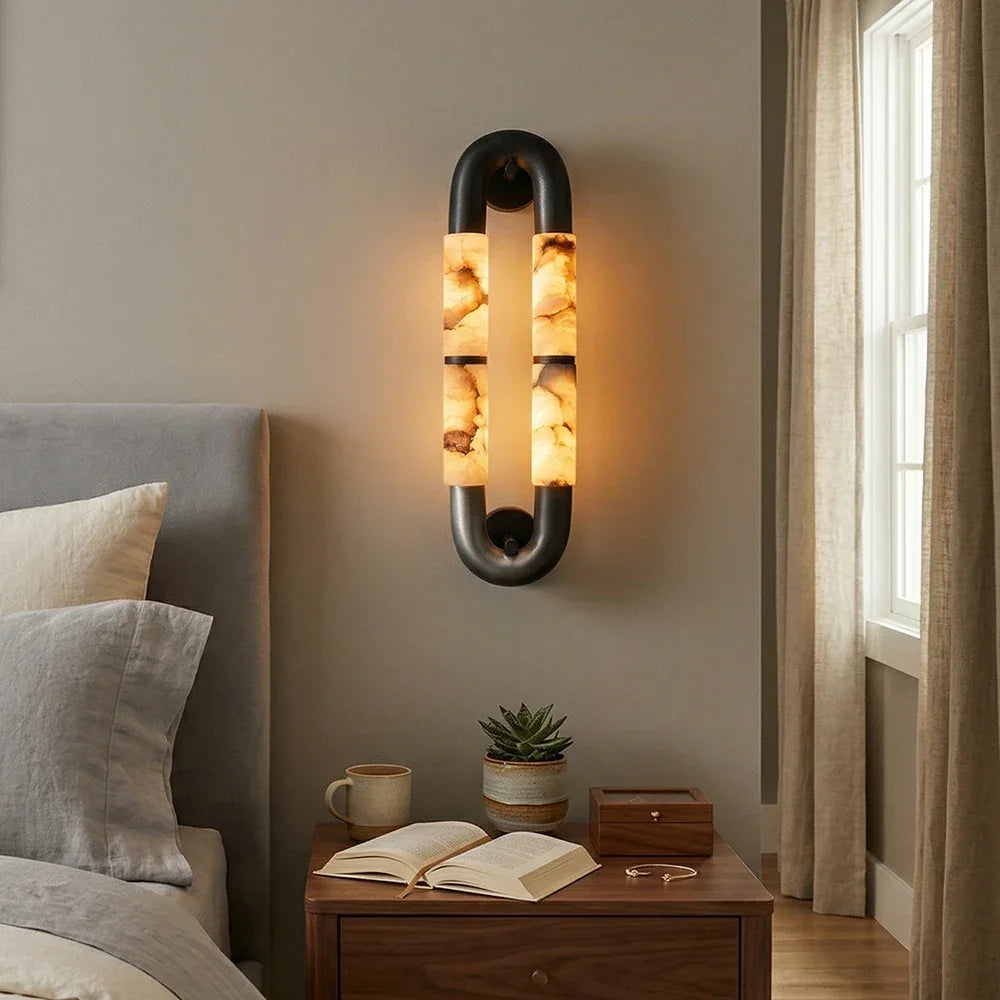 Luma Arc Alabaster Wall Lamp