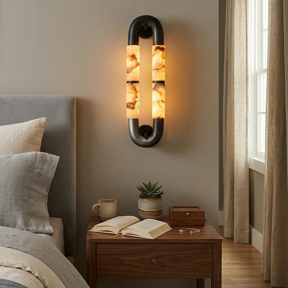 Luma Arc Alabaster Wall Lamp