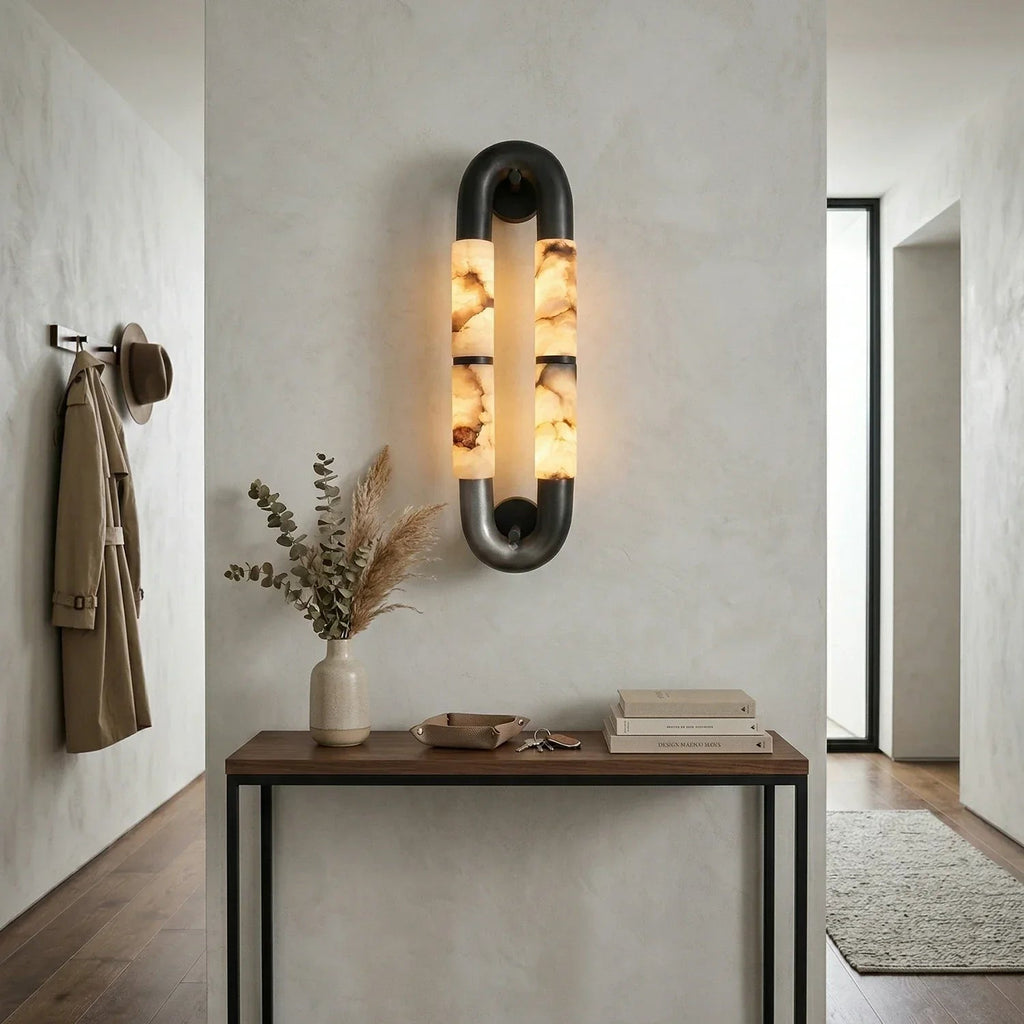 Luma Arc Alabaster Wall Lamp