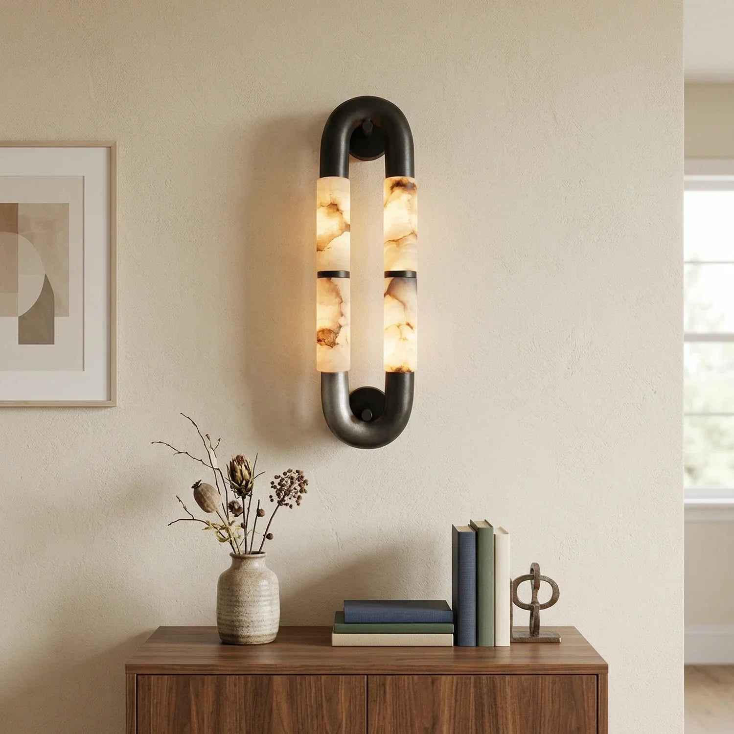 Luma Arc Alabaster Wall Lamp