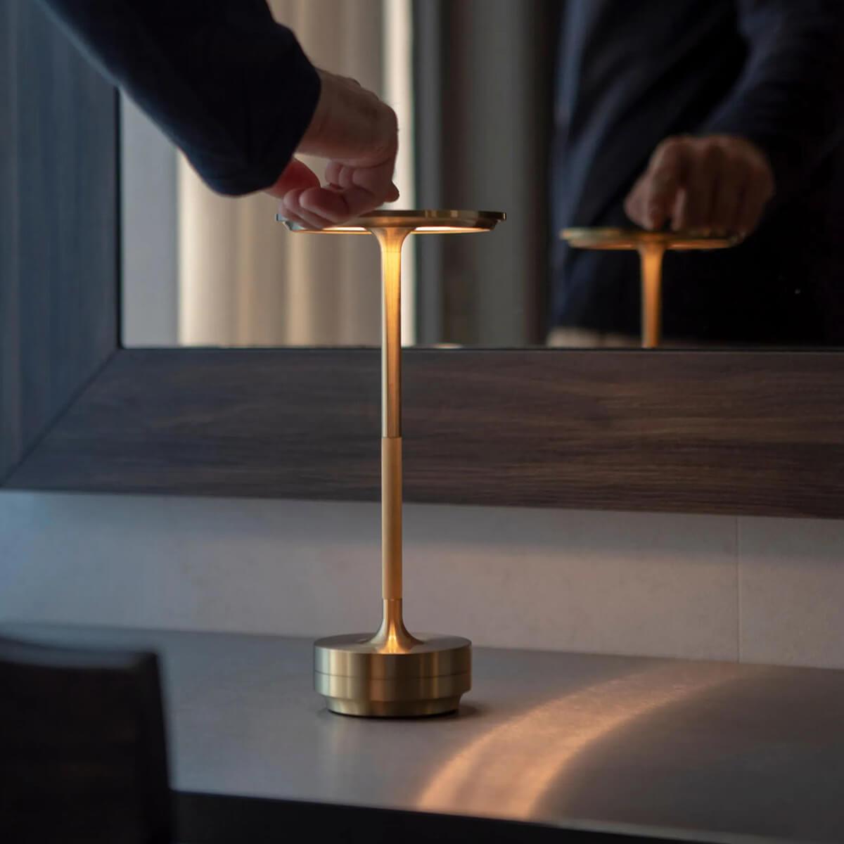 Turn Craft Portable Cordless Rechargeable Table Lamp