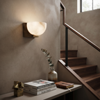 Luna Alabaster Bowl Sconce