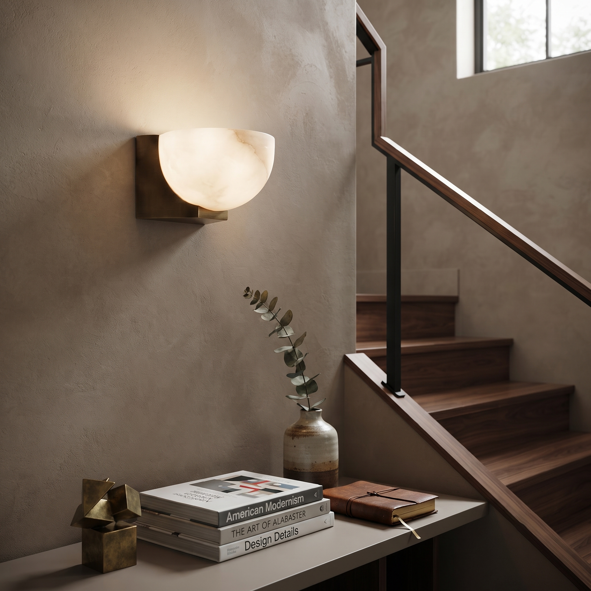 Luna Alabaster Bowl Sconce