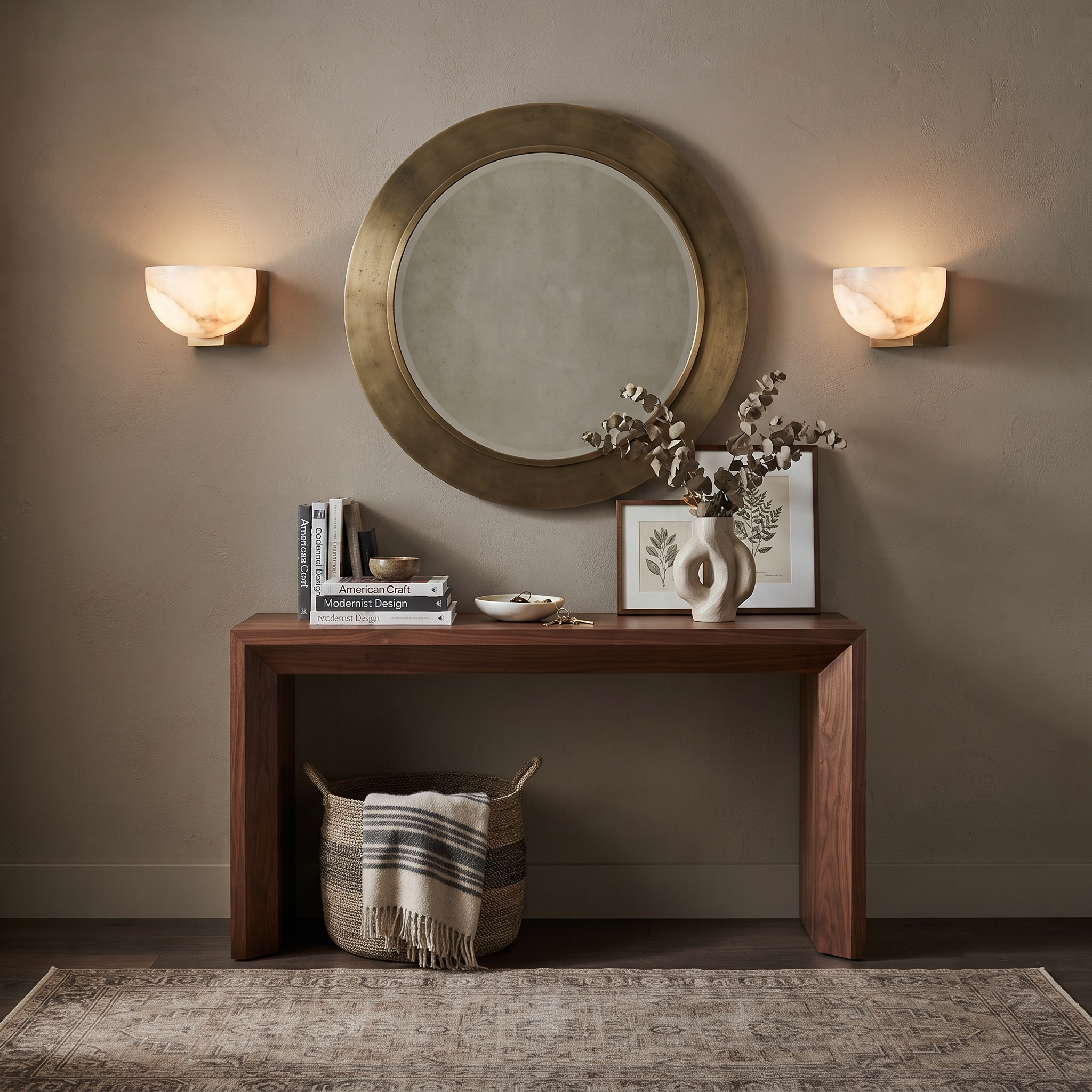Luna Alabaster Bowl Sconce