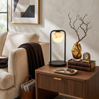 Lunar Halo Alabaster Lamp