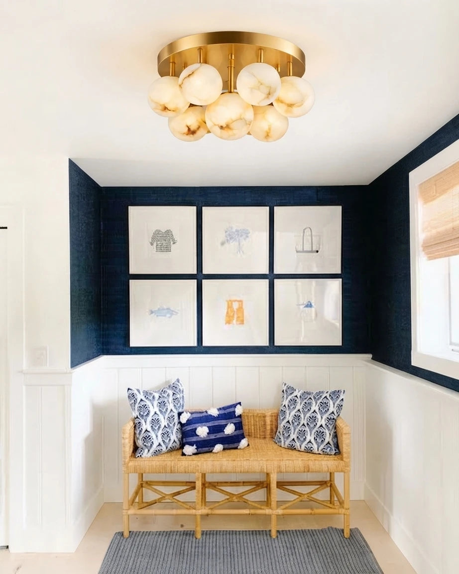 Modern Art Glass Ceiling Light in Entryway Setting
