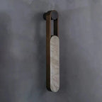 Modern All-Black Leather Strap Wall Sconce Studio Shot