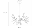 Branching Firefly Chandelier Style A Line Art Dimension Diagram