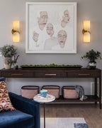 Modern Alabaster Wall Sconce in Contemporary Living Room